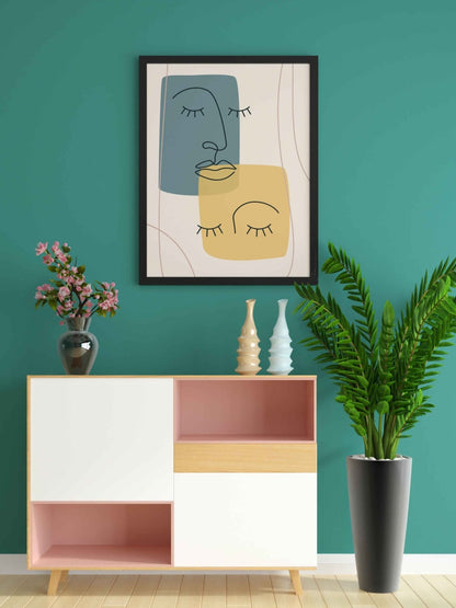 Artistic Line Art Frame For Wall Decor- Funkydecors Xs / Black Posters Prints & Visual Artwork