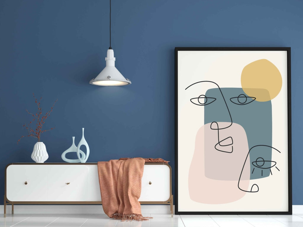 Artistic Line Art Frame For Wall Decor- Funkydecors Xs / Black Posters Prints & Visual Artwork