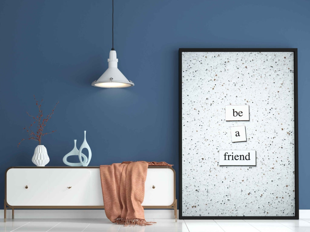 Be A Friend - Quotes Art Frame For Wall Decor- Funkydecors Xs / Black Posters Prints & Visual