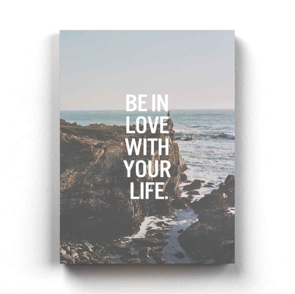 Be In Love With Your Life - Quotes Art Frame For Wall Decor- Funkydecors Xs / Canvas Posters Prints