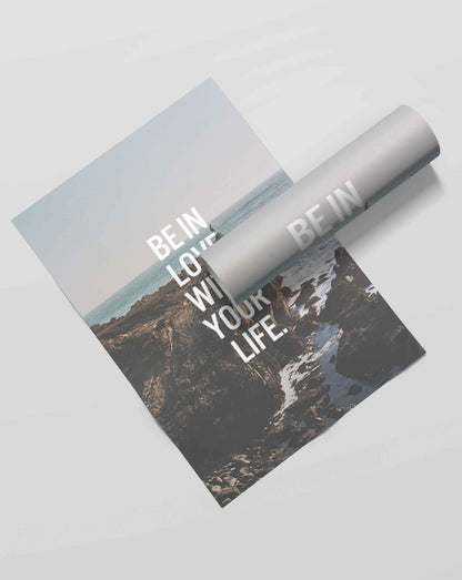 Be In Love With Your Life - Quotes Art Frame For Wall Decor- Funkydecors Xs / Roll Posters Prints &