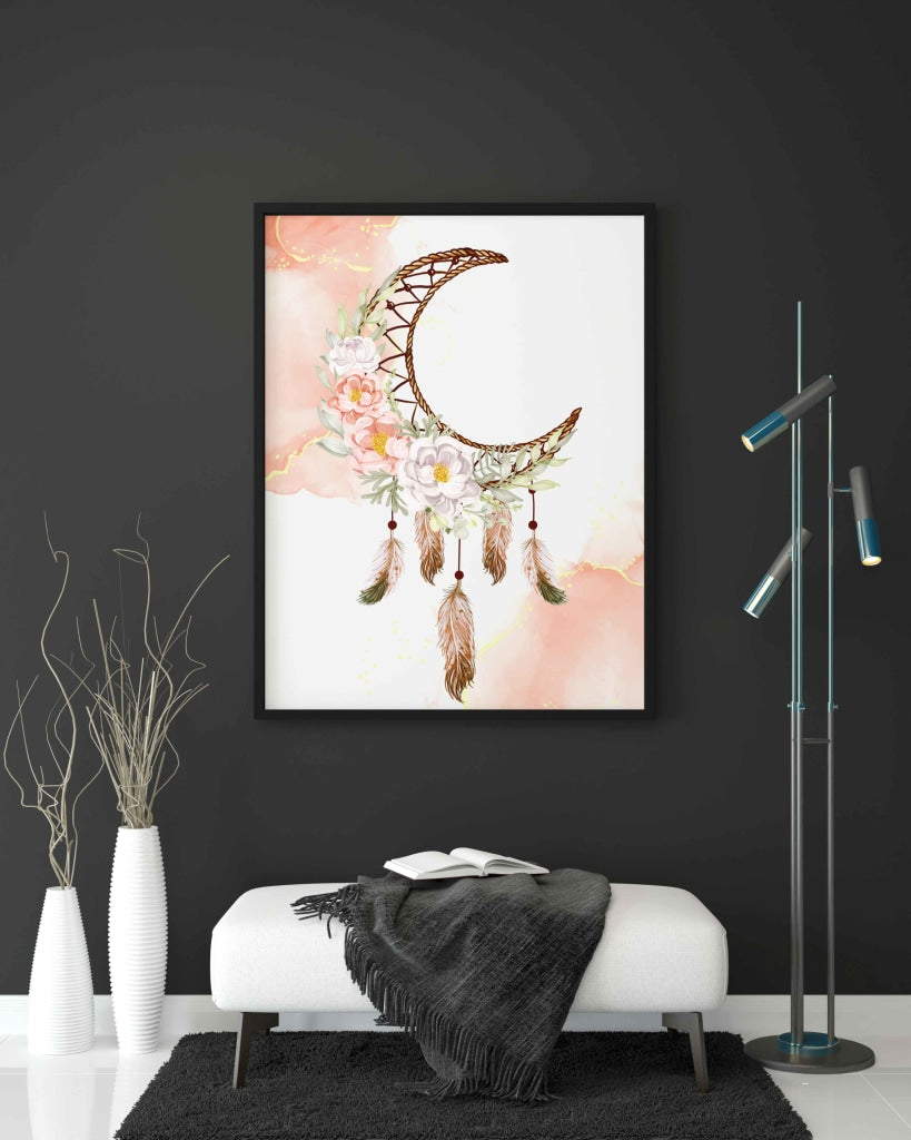 Be Your Own Dream Catcher - Portrait Art Frame For Wall Decor- Funkydecors Xs / Black Posters Prints