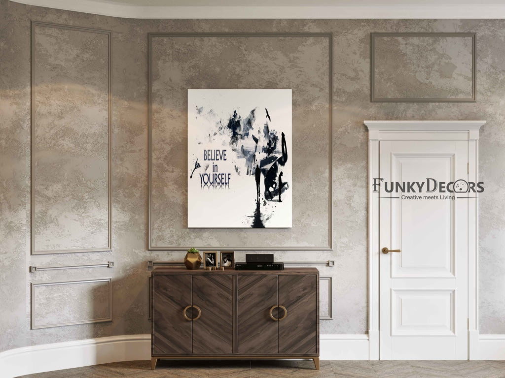 Believe In Yourself - Motivation Quotes Art Frame For Wall Decor- Funkydecors Posters Prints &