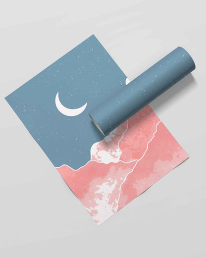 Beyond The Sky - Minimal Art Frame For Wall Decor- Funkydecors Xs / Roll Posters Prints & Visual