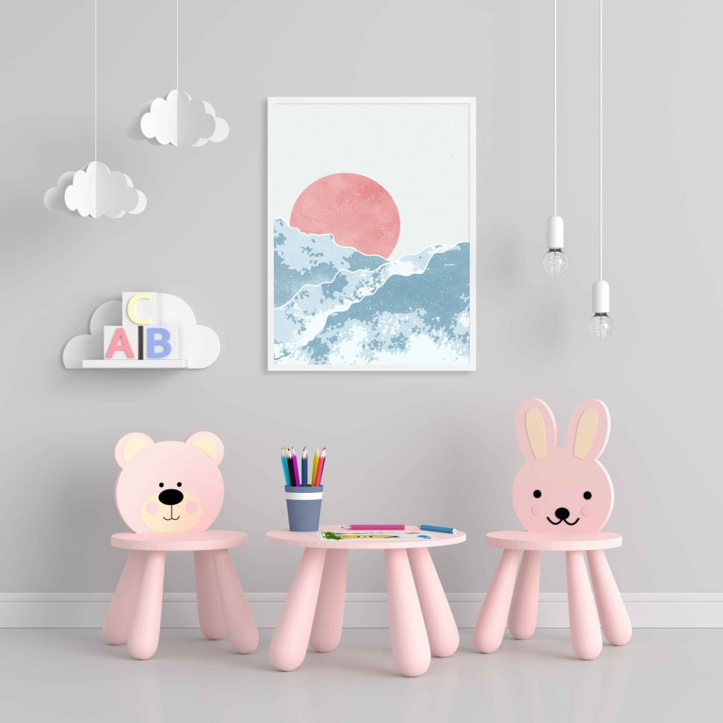 Beyond The Sky - Minimal Art Frame For Wall Decor- Funkydecors Xs / White Posters Prints & Visual
