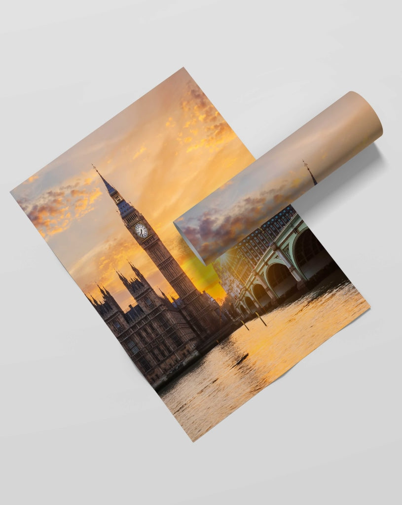 Big Ben Clock - Architectural Art Frame For Wall Decor- Funkydecors Xs / Roll Posters Prints &