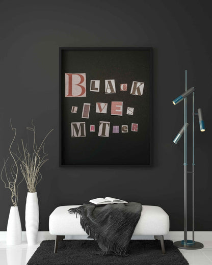 Black Lives Matter - Motivation Quotes Art Frame For Wall Decor- Funkydecors Xs / Posters Prints &