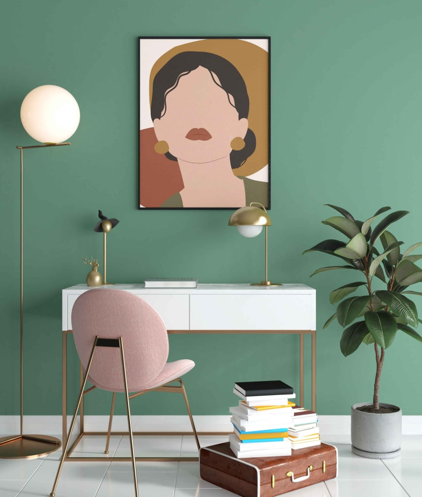 Boho Abstract Women Portrait Art Frame For Wall Decor- Funkydecors Xs / Black Posters Prints &