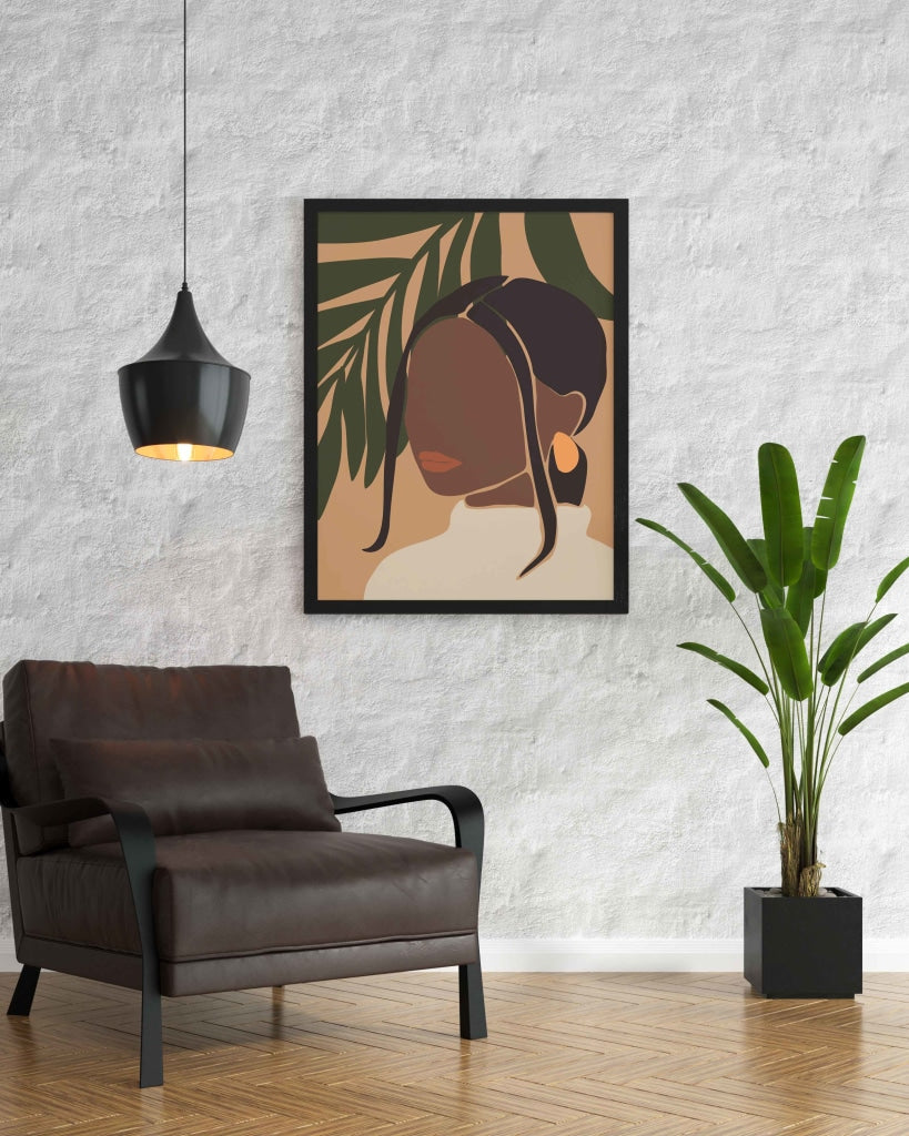 Boho Black Women Art Frame For Wall Decor- Funkydecors Xs / Posters Prints & Visual Artwork