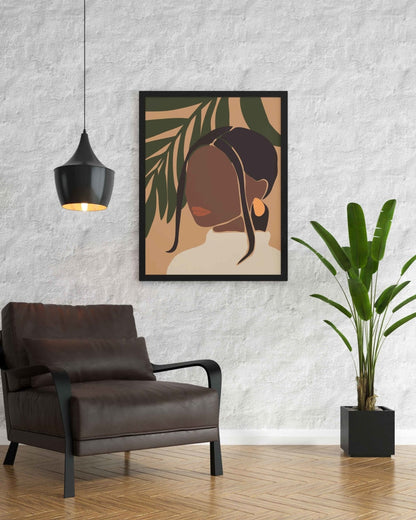 Boho Black Women Art Frame For Wall Decor- Funkydecors Xs / Posters Prints & Visual Artwork