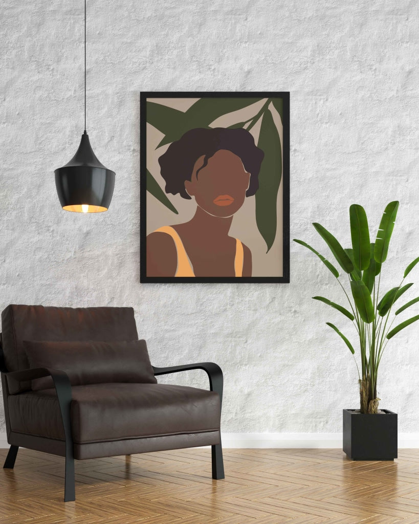 Boho Black Women Art Frame For Wall Decor- Funkydecors Xs / Posters Prints & Visual Artwork