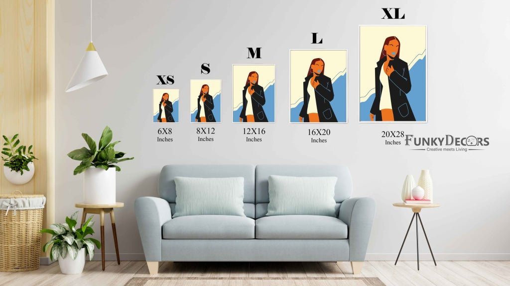 Bold Women Portrait Art Frame For Wall Decor- Funkydecors Posters Prints & Visual Artwork