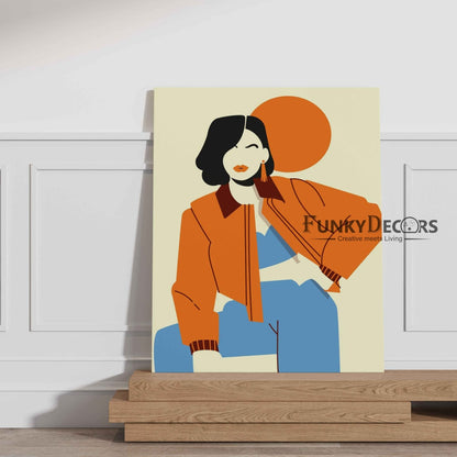 Bold Women Portrait Art Frame For Wall Decor- Funkydecors Posters Prints & Visual Artwork