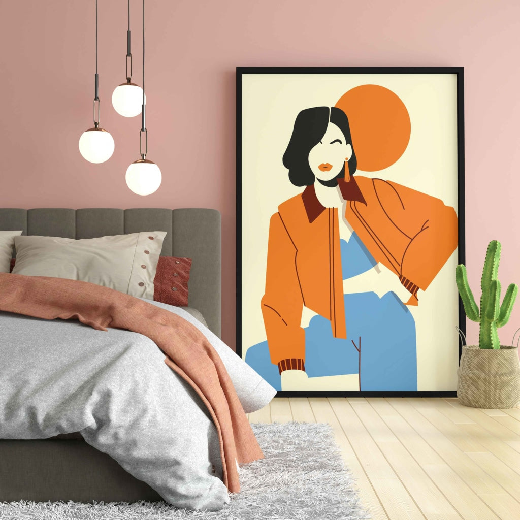 Bold Women Portrait Art Frame For Wall Decor- Funkydecors Xs / Black Posters Prints & Visual Artwork