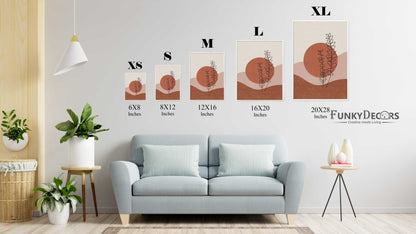 Botanical Print - Minimal 2 Panels Art Frame For Wall Decor- Funkydecors Posters Prints & Visual