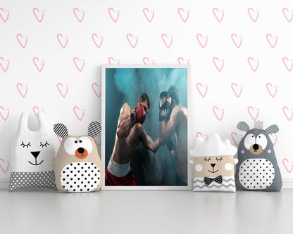 Boxing - Sports Art Frame For Wall Decor- Funkydecors Xs / White Posters Prints & Visual Artwork