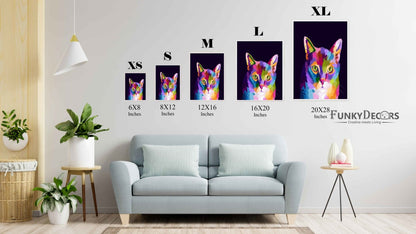 Cat Pop Art - Animal Frame For Wall Decor- Funkydecors Posters Prints & Visual Artwork