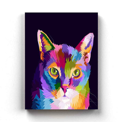 Cat Pop Art - Animal Frame For Wall Decor- Funkydecors Xs / Canvas Posters Prints & Visual Artwork