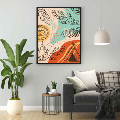 Catching My Dreams - Boho Art Frame For Wall Decor- Funkydecors Xs / Black Posters Prints & Visual