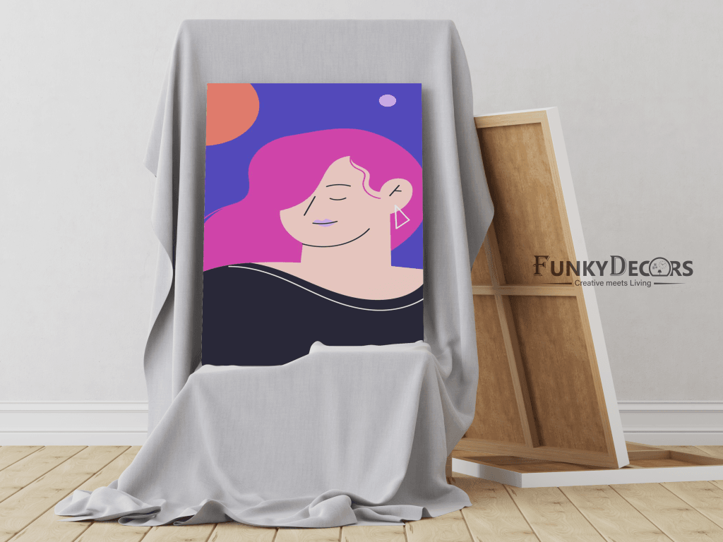 Chic Design Women Portrait Art Frame For Wall Decor- Funkydecors Posters Prints & Visual Artwork
