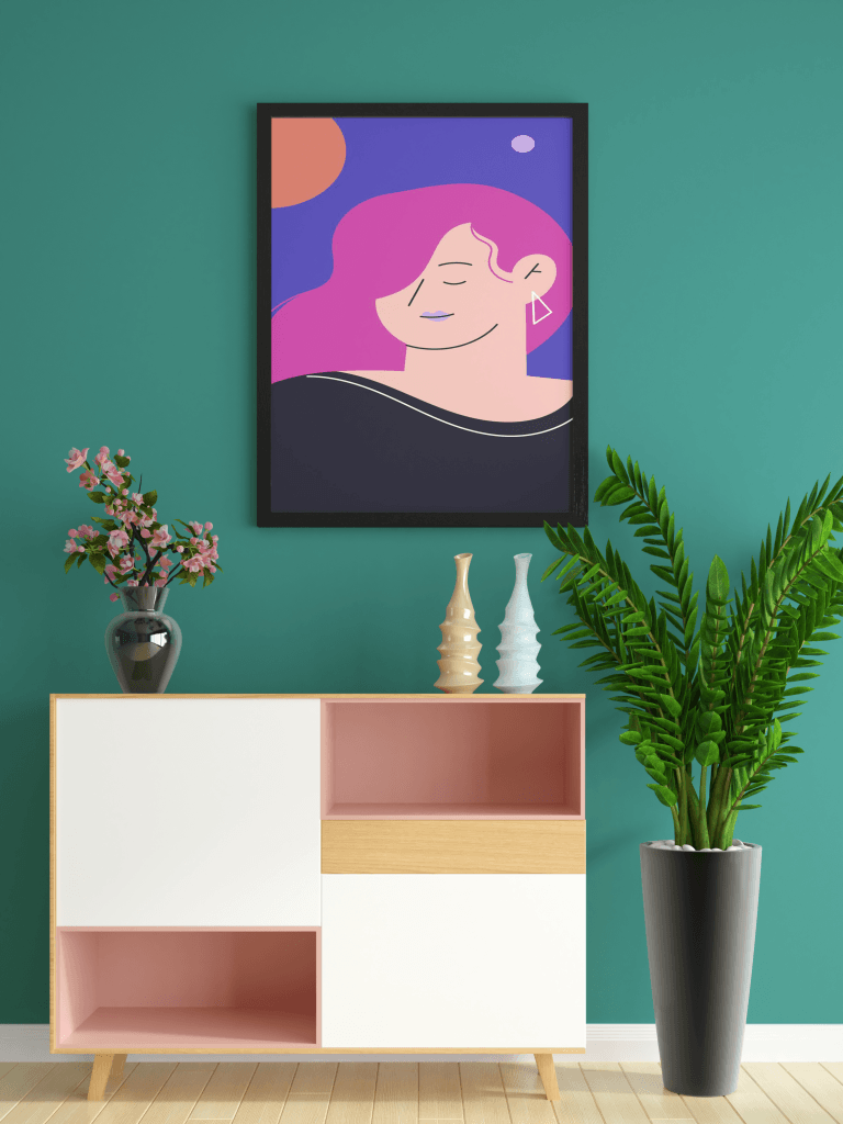 Chic Design Women Portrait Art Frame For Wall Decor- Funkydecors Xs / Black Posters Prints & Visual