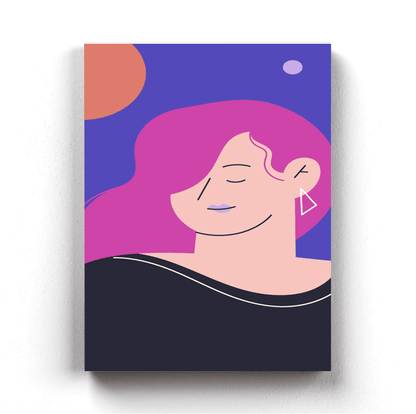 Chic Design Women Portrait Art Frame For Wall Decor- Funkydecors Xs / Canvas Posters Prints & Visual