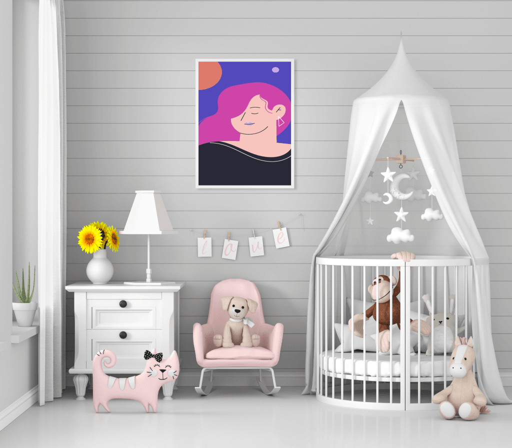 Chic Design Women Portrait Art Frame For Wall Decor- Funkydecors Xs / White Posters Prints & Visual