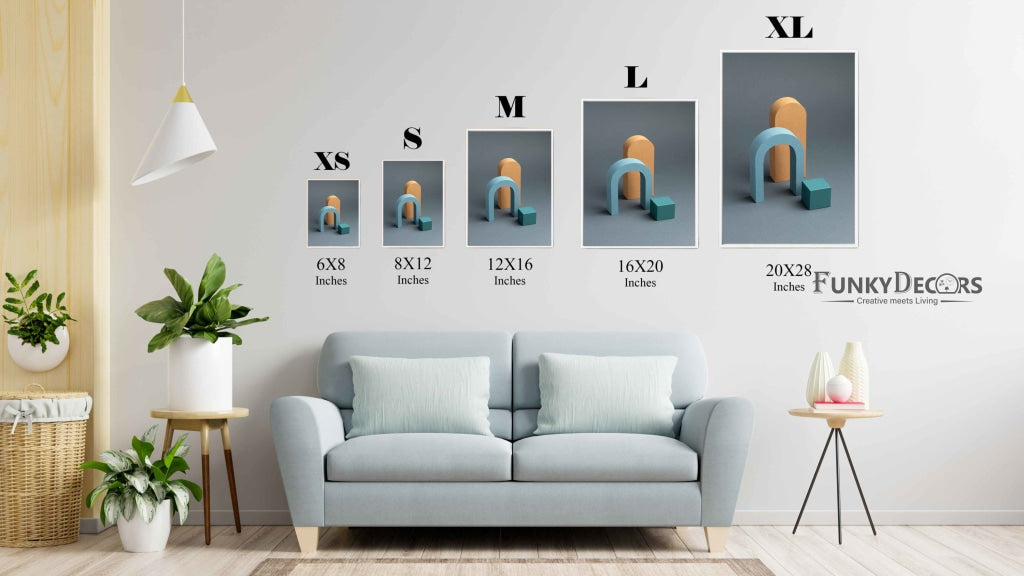 Classic Geometric Art Frame For Wall Decor- Funkydecors Posters Prints & Visual Artwork