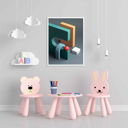 Classic Geometric Art Frame For Wall Decor- Funkydecors Xs / White Posters Prints & Visual Artwork