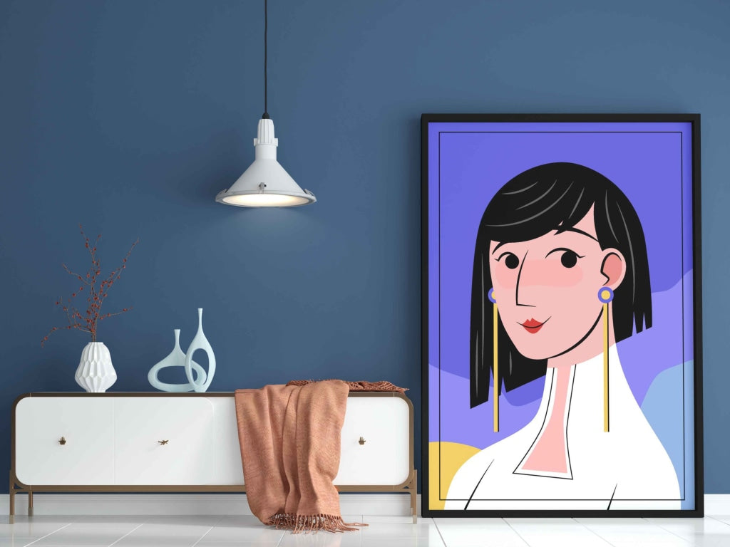 Classic Women Portrait Art Frame For Wall Decor- Funkydecors Xs / Black Posters Prints & Visual