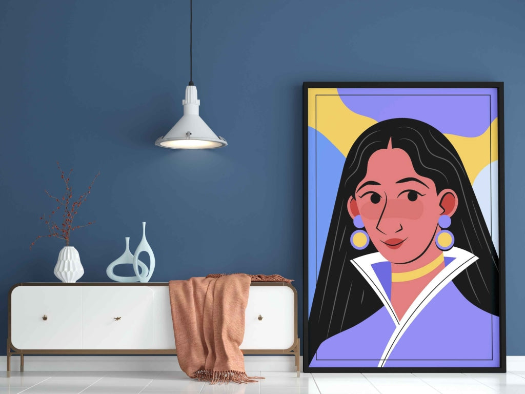 Classic Women Portrait Art Frame For Wall Decor- Funkydecors Xs / Black Posters Prints & Visual
