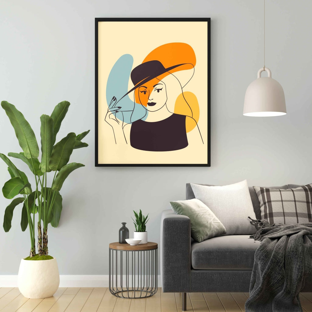 Classic Women Portrait Art Frame For Wall Decor- Funkydecors Xs / Black Posters Prints & Visual