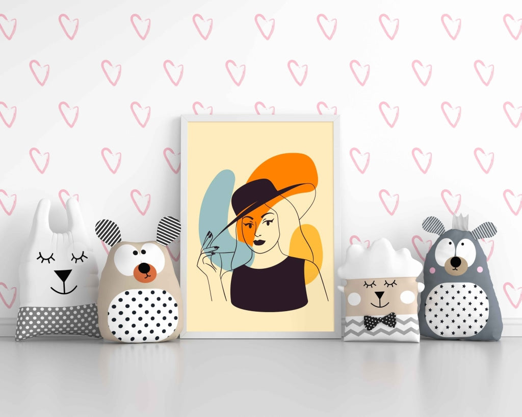 Classic Women Portrait Art Frame For Wall Decor- Funkydecors Xs / White Posters Prints & Visual