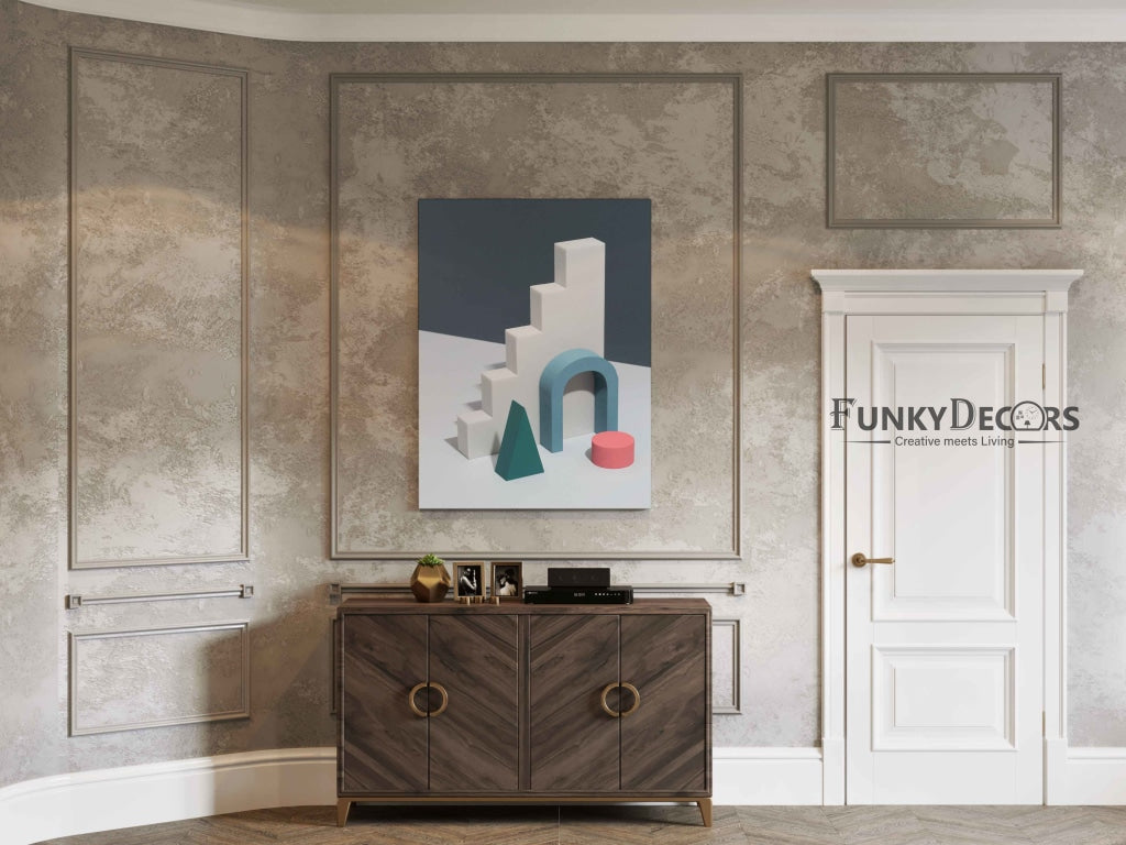 Classy 3D Geometric Art Frame For Wall Decor- Funkydecors Posters Prints & Visual Artwork