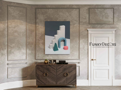 Classy 3D Geometric Art Frame For Wall Decor- Funkydecors Posters Prints & Visual Artwork