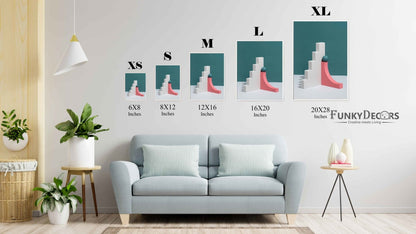 Classy 3D Geometric Art Frame For Wall Decor- Funkydecors Posters Prints & Visual Artwork