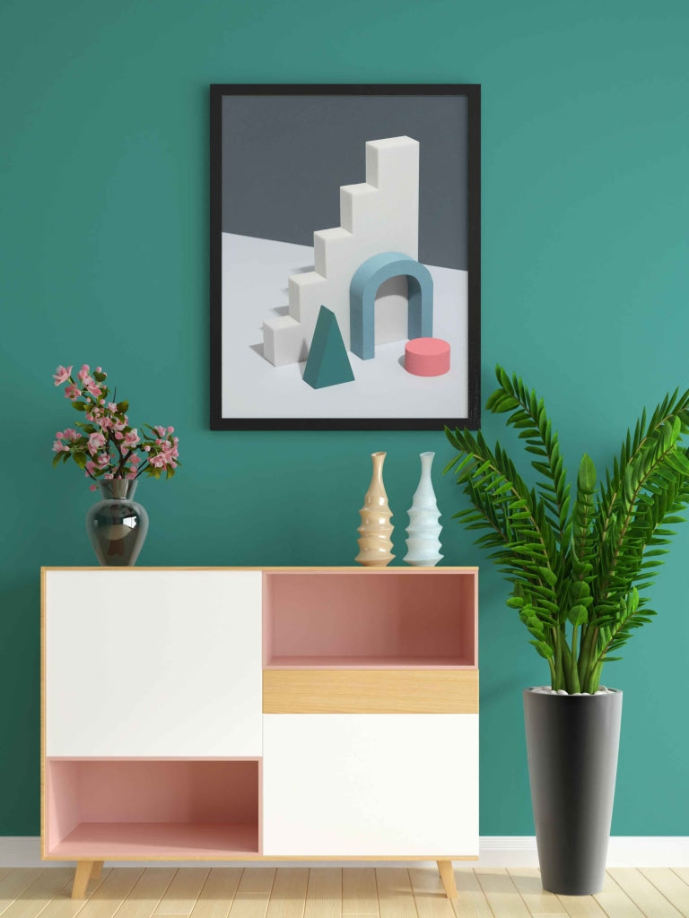 Classy 3D Geometric Art Frame For Wall Decor- Funkydecors Xs / Black Posters Prints & Visual Artwork