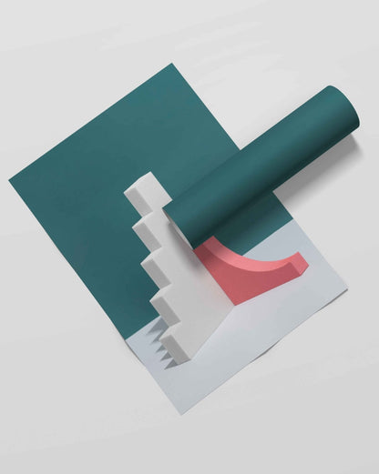 Classy 3D Geometric Art Frame For Wall Decor- Funkydecors Xs / Roll Posters Prints & Visual Artwork