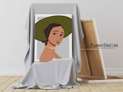 Classy Women Portrait Art Frame For Wall Decor- Funkydecors Posters Prints & Visual Artwork
