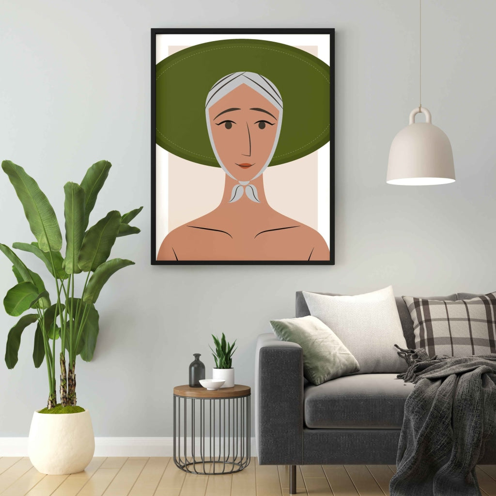 Classy Women Portrait Art Frame For Wall Decor- Funkydecors Xs / Black Posters Prints & Visual