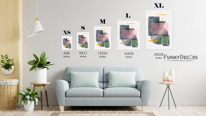 Colour Blocks - Abstract 3 Panels Art Frame For Wall Decor- Funkydecors Posters Prints & Visual