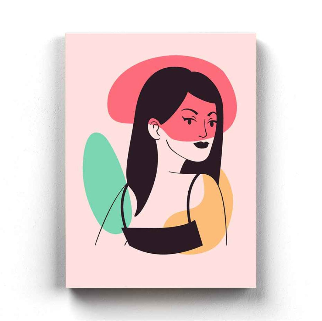 Colour Blocks Elegant Portrait Art Frame For Wall Decor- Funkydecors Xs / Canvas Posters Prints &