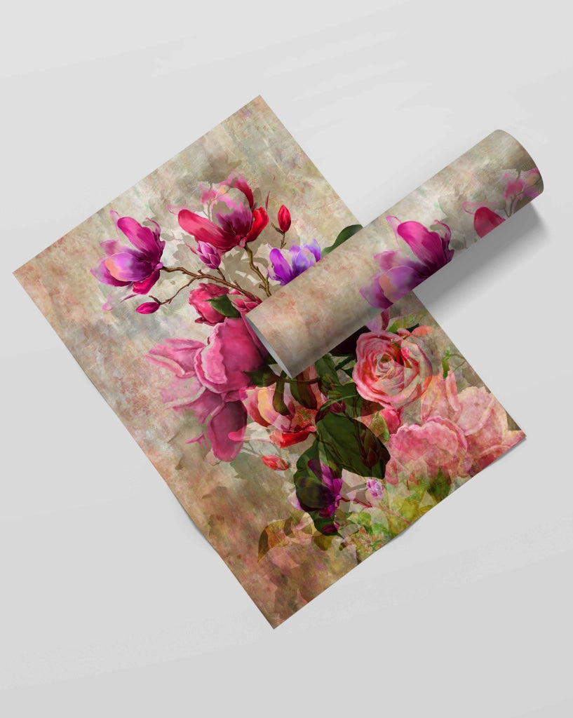 Colour Me Floral - Nature Art Frame For Wall Decor- Funkydecors Xs / Roll Posters Prints & Visual