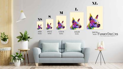 Colourful Chihuahua - Animal Art Frame For Wall Decor- Funkydecors Posters Prints & Visual Artwork