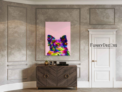 Colourful Chihuahua - Animal Art Frame For Wall Decor- Funkydecors Posters Prints & Visual Artwork