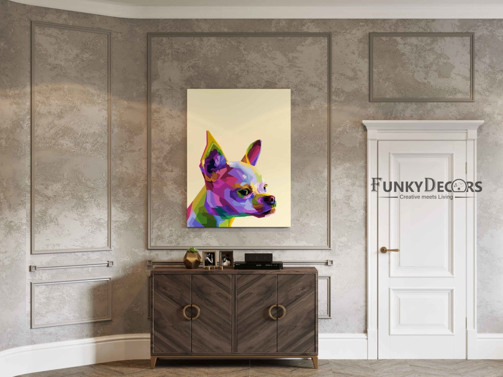 Colourful Chihuahua - Animal Art Frame For Wall Decor- Funkydecors Posters Prints & Visual Artwork