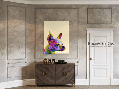 Colourful Chihuahua - Animal Art Frame For Wall Decor- Funkydecors Posters Prints & Visual Artwork