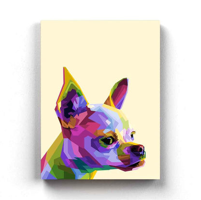 Colourful Chihuahua - Animal Art Frame For Wall Decor- Funkydecors Xs / Canvas Posters Prints &