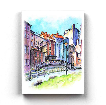 Colourful Construction - Travel Art Frame For Wall Decor- Funkydecors Xs / Canvas Posters Prints &