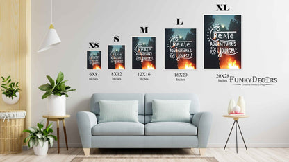 Create Adventures For Yourself - Life Quotes Art Frame For Wall Decor- Funkydecors Posters Prints &
